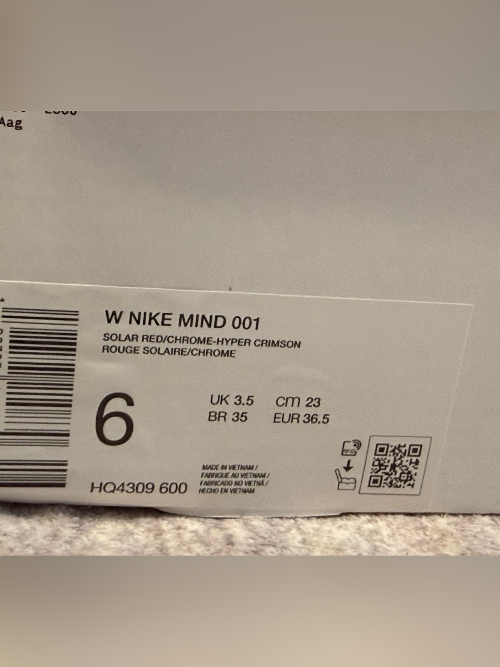 New Nike Mind 001 Mules (Unisex Size: Women's 6 / Men's 4.5) - Solar Red/Chrome - Picture 8 of 8